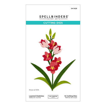 Layered Gladiolus Etched Dies from the Wildflowers Collection by Lisa Horton