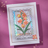 Layered Gladiolus Etched Dies from the Wildflowers Collection by Lisa Horton
