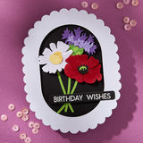 Scallop and Stitched Edge Ovals Etched Dies from the Wildflowers Collection by Lisa Horton