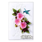 Petunia and Hummingbird Etched Dies from the Summer Solstice Garden Collection by Susan Tierney-Cockburn