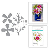 Cosmos Etched Dies from the Summer Solstice Garden Collection by Susan Tierney-Cockburn