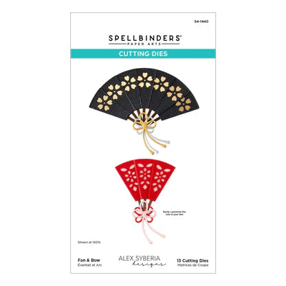 Fan & Bow Etched Dies from the Spring in Kyoto Collection by Alex Syberia Designs