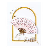 Fan & Bow Etched Dies from the Spring in Kyoto Collection by Alex Syberia Designs