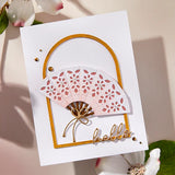 Fan & Bow Etched Dies from the Spring in Kyoto Collection by Alex Syberia Designs