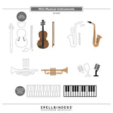 Mini Musical Instruments Etched Dies from the Bibi's Musical Notes Collection by Bibi Cameron
