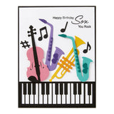 Mini Musical Instruments Etched Dies from the Bibi's Musical Notes Collection by Bibi Cameron