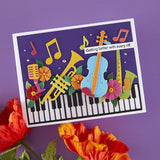 Mini Musical Instruments Etched Dies from the Bibi's Musical Notes Collection by Bibi Cameron