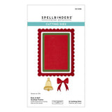 Bow & Bell Scallop Frame Etched Dies from the All About Christmas Collection by Lisa Horton