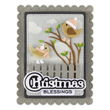Bow & Bell Scallop Frame Etched Dies from the All About Christmas Collection by Lisa Horton