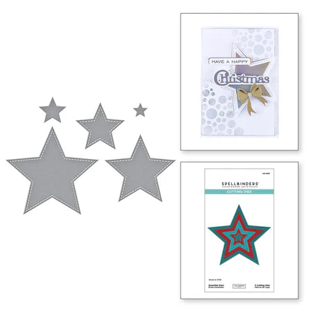 Essential Stars Etched Dies from the All About Christmas Collection by Lisa Horton
