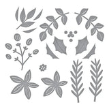Christmas Foliage Etched Dies from the All About Christmas Collection by Lisa Horton