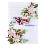 Christmas Foliage Etched Dies from the All About Christmas Collection by Lisa Horton