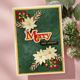 Christmas Foliage Etched Dies from the All About Christmas Collection by Lisa Horton