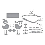 Little Birdies Etched Dies from the All About Christmas Collection by Lisa Horton