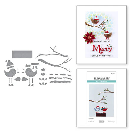 Little Birdies Etched Dies from the All About Christmas Collection by Lisa Horton