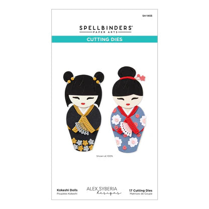 Kokeshi Dolls Etched Dies from the Spring in Kyoto Collection by Alex Syberia Designs