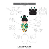 Kokeshi Dolls Etched Dies from the Spring in Kyoto Collection by Alex Syberia Designs