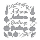 Autumn Greetings Wreath Etched Dies from the Texture & Foliage Collection by Suzanne Hue