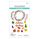 Autumn Greetings Wreath Etched Dies from the Texture & Foliage Collection by Suzanne Hue