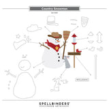 Country Snowman Etched Dies from the Country Christmas Collection by Annie Williams