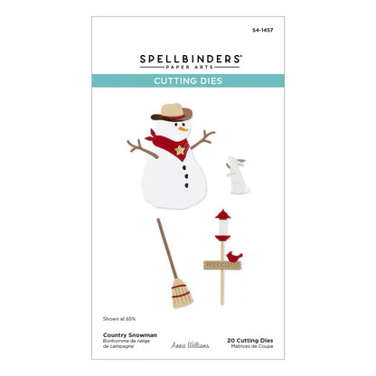 Country Snowman Etched Dies from the Country Christmas Collection by Annie Williams