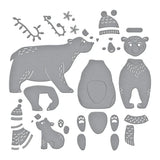 Polar Bear Pals Etched Dies from the North Pole Friends Collection by Simon Hurley