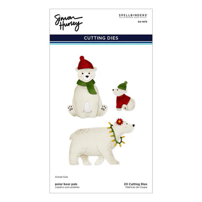 Polar Bear Pals Etched Dies from the North Pole Friends Collection by Simon Hurley