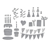Classic Pooh Birthday Accessories Etched Dies  from the Say Cheese Classic Pooh Birthday Collection by Simple Stories