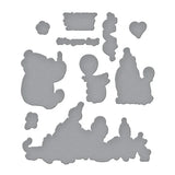 Woo Hoo! Coordinating Etched Dies for Coordinating Stamp Set from the Say Cheese Classic Pooh Birthday Collection by Simple Stories