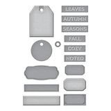 Documenting Labels Etched Dies from the Autumn Archives Collection by Kelly Bangs