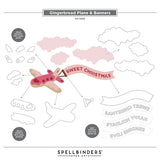 Gingerbread Plane & Banners Etched Dies from the Candy Christmas Collection by Stamperia