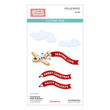 Gingerbread Plane & Banners Etched Dies from the Candy Christmas Collection by Stamperia