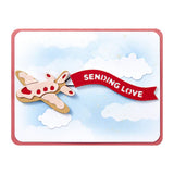 Gingerbread Plane & Banners Etched Dies from the Candy Christmas Collection by Stamperia