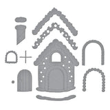 Gingerbread House Etched Dies from the Candy Christmas Collection by Stamperia