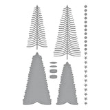 Matrices gravées en duo d'arbres à brosse à bouteilles de la collection de Noël classique