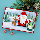 Santa Hugs Etched Dies from the Holiday Hugs Collection by Stampendous