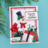 Snowman Hugs Faces & Sentiments Clear Stamp Set from the Holiday Hugs Collection by Stampendous