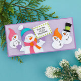 Stampendous Snowman Hugs Faces &amp; Sentiments Lot de tampons transparents de la collection Holiday Hugs