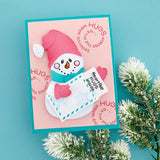 Snowman Hugs Faces & Sentiments Clear Stamp Set from the Holiday Hugs Collection by Stampendous