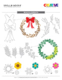Matrices gravées Build-A-Wreath de la collection Beautiful Wreaths de Suzanne Hue