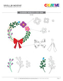Matrices gravées pour couronnes de jardin de la collection Beautiful Wreaths de Suzanne Hue