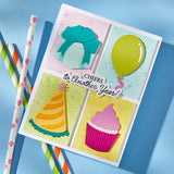 Birthday Wishes Sentiments BetterPress Plate & Die Set from the Texture & Foliage Collection by Suzanne Hue