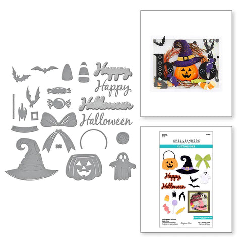 Matrices gravées pour couronnes d'Halloween de la collection Beautiful Wreaths de Suzanne Hue