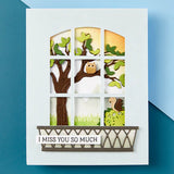 Backyard Haven View Etched Dies from the Windows with a View Collection by Tina Smith