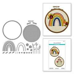 Gathering Stitches Etched Dies from the Nichol's Needlework Collection by Nichol Spohr