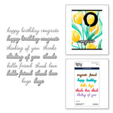Handwritten Sentiments Etched Dies from the Tulip Garden Collection by Simon Hurley
