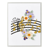 Musical Notes & Stave Pop-Up Etched Dies from the Bibi's Musical Notes Collection by Bibi Cameron