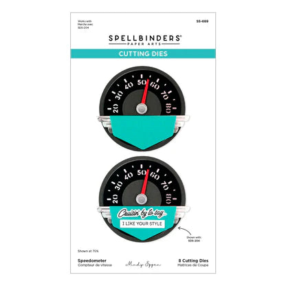 Speedometer Etched Dies from the Classic Road Legends Collection by Mindy Eggen