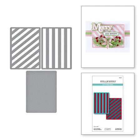 Lots of Stripes Etched Dies from the All About Christmas Collection by Lisa Horton