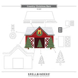 Country Christmas Barn Etched Dies from the Country Christmas Collection by Annie Williams